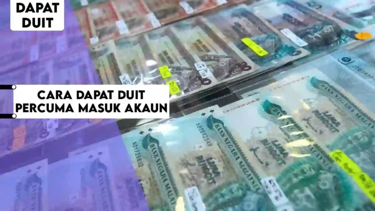 Cara Dapat Duit Percuma Masuk Akaun