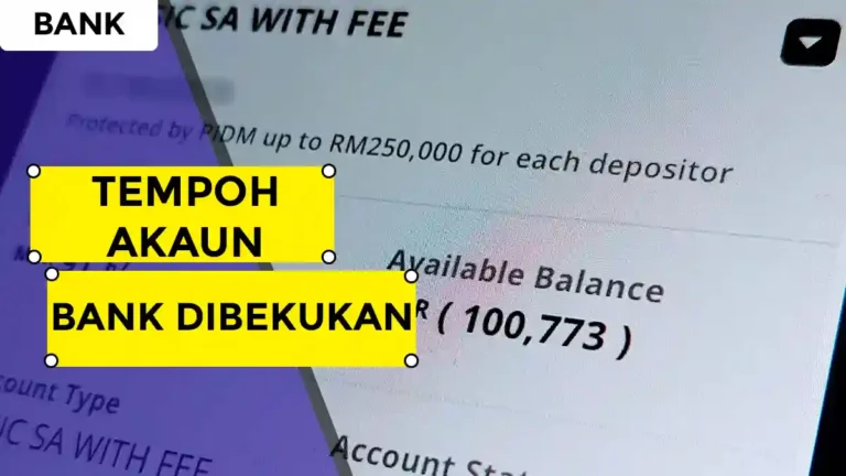 Tempoh Akaun Bank Dibekukan