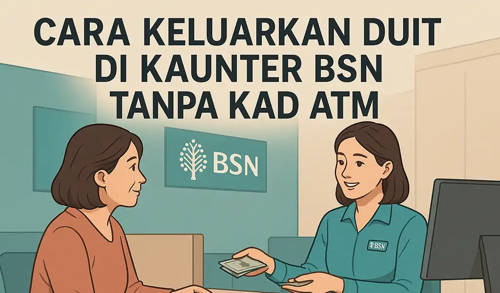Cara Keluarkan Duit di Kaunter BSN Tanpa Kad ATM